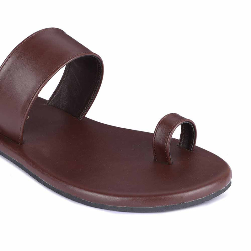 Vaana Toe-Ring Vegan Leather Slides Men