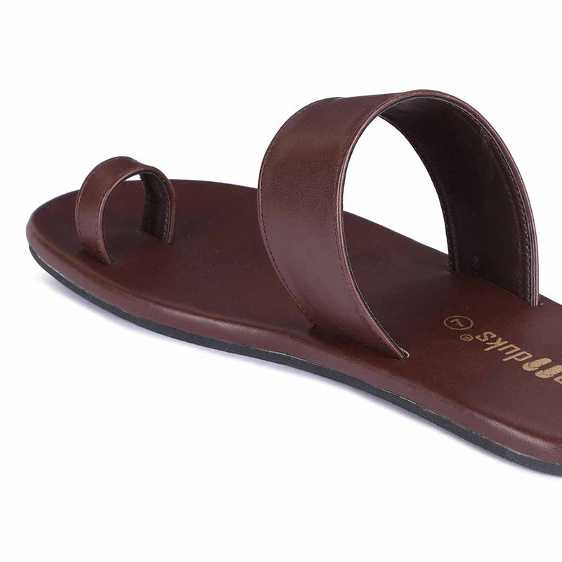 Vaana Toe-Ring Vegan Leather Slides Men