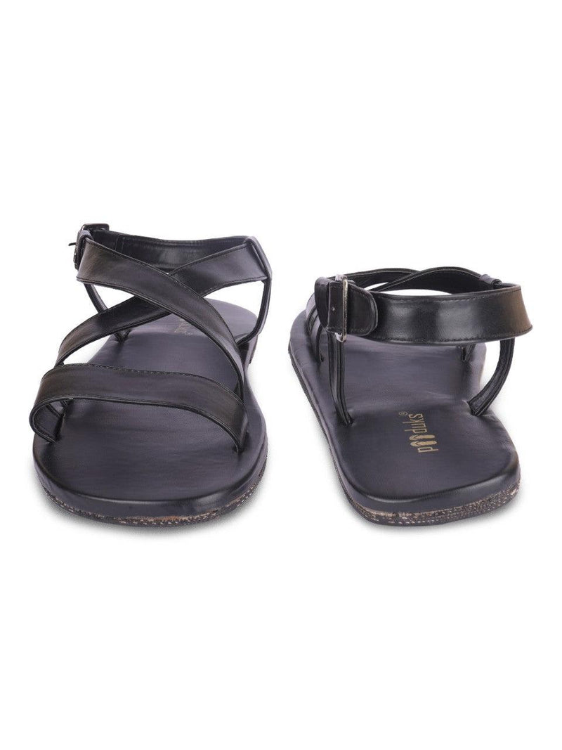 Calor Black | Casual Sandals for Men - Paaduks