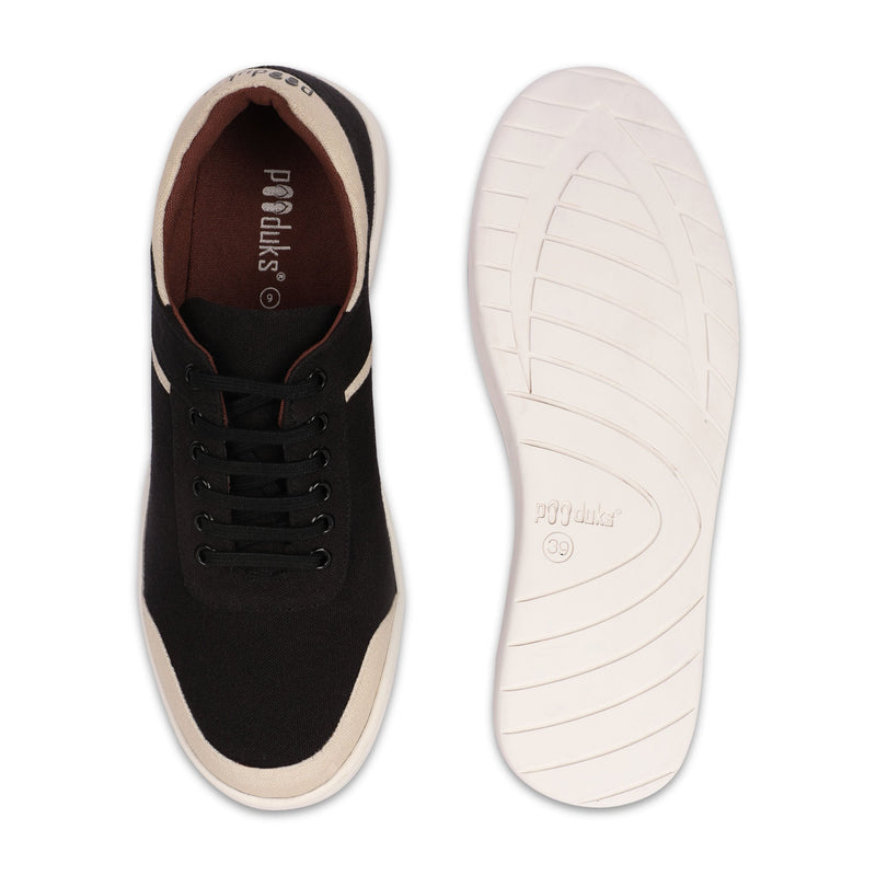 Dan Eco-Sole Sneakers Black and Beige Men