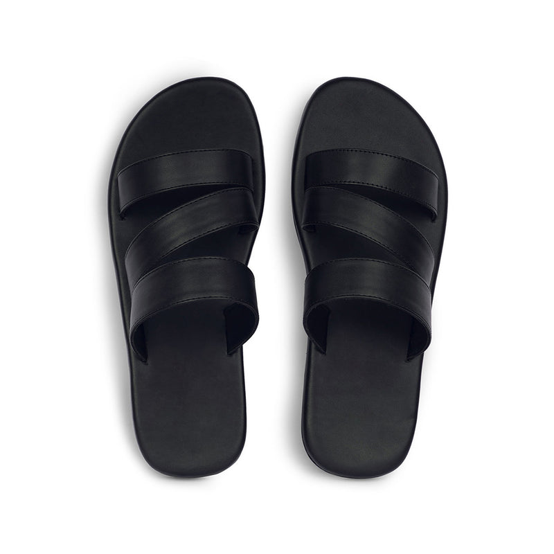 Adi Crossover Vegan Leather Black Slides Men