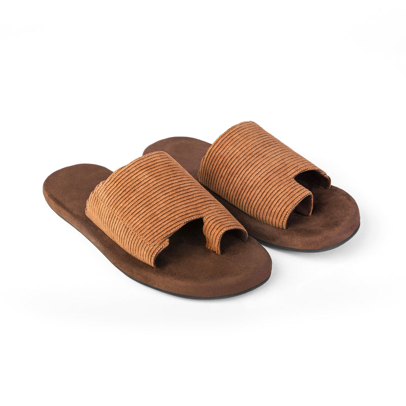 Iru Luxe - Cloak Corduroy Brown Slides