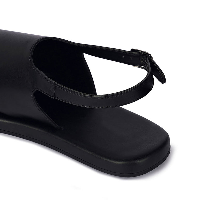 Nas Cloak Vegan Leather Black Sandals Men Thrift Edit