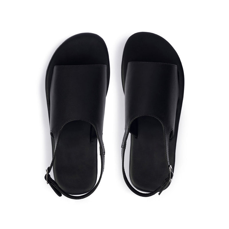 Nas Cloak Vegan Leather Black Sandals Men Thrift Edit