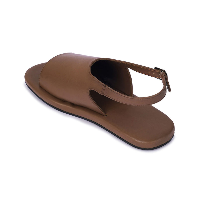 Nas Cloak Vegan Leather Brown Sandals Men Thrift Edit
