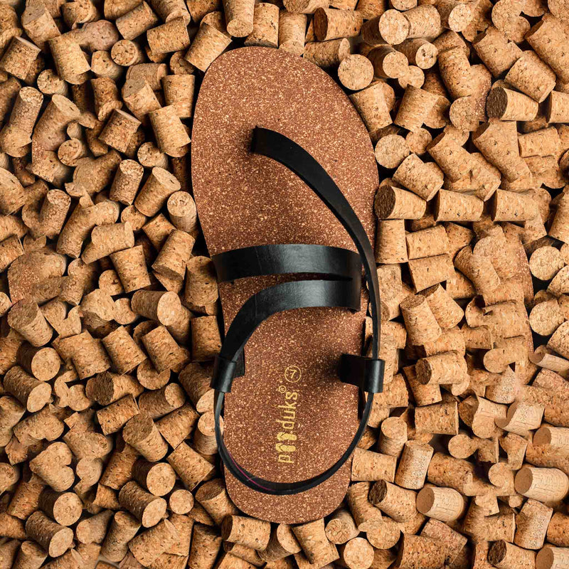 Nuba Solo-Strap Cork Sandals