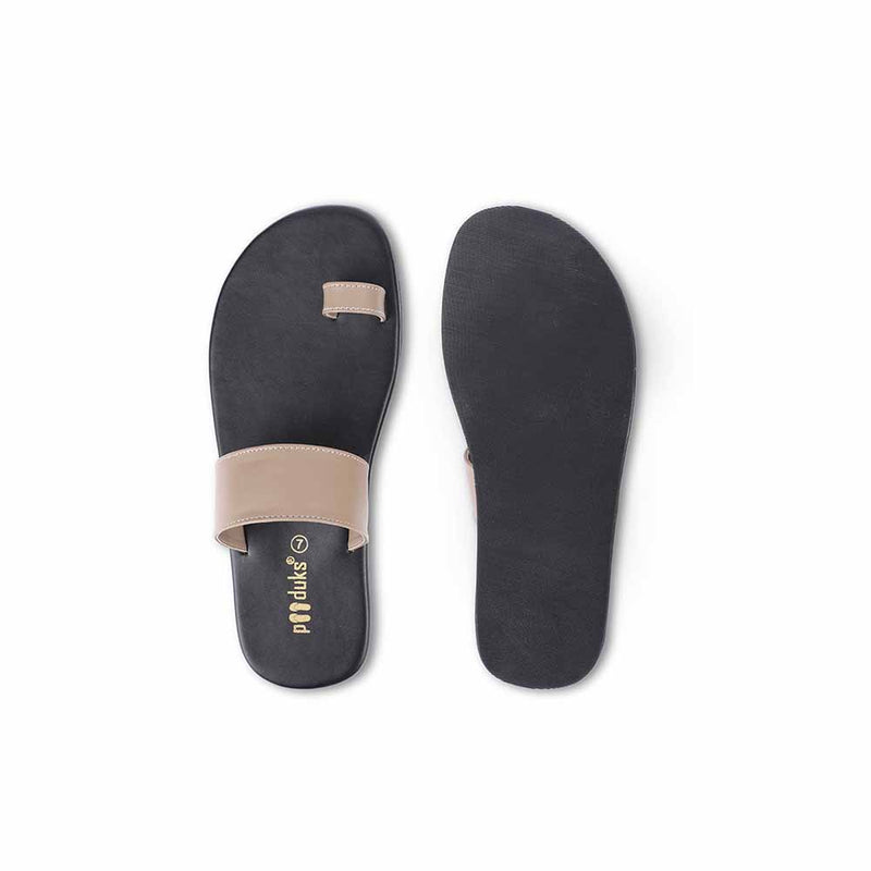 Vaana Toe-Ring Vegan Leather Slides