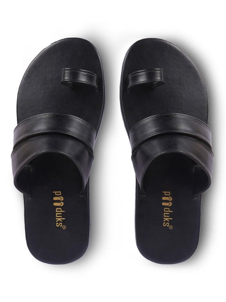Uri Black | Versatile Casual Flats for Men - Paaduks