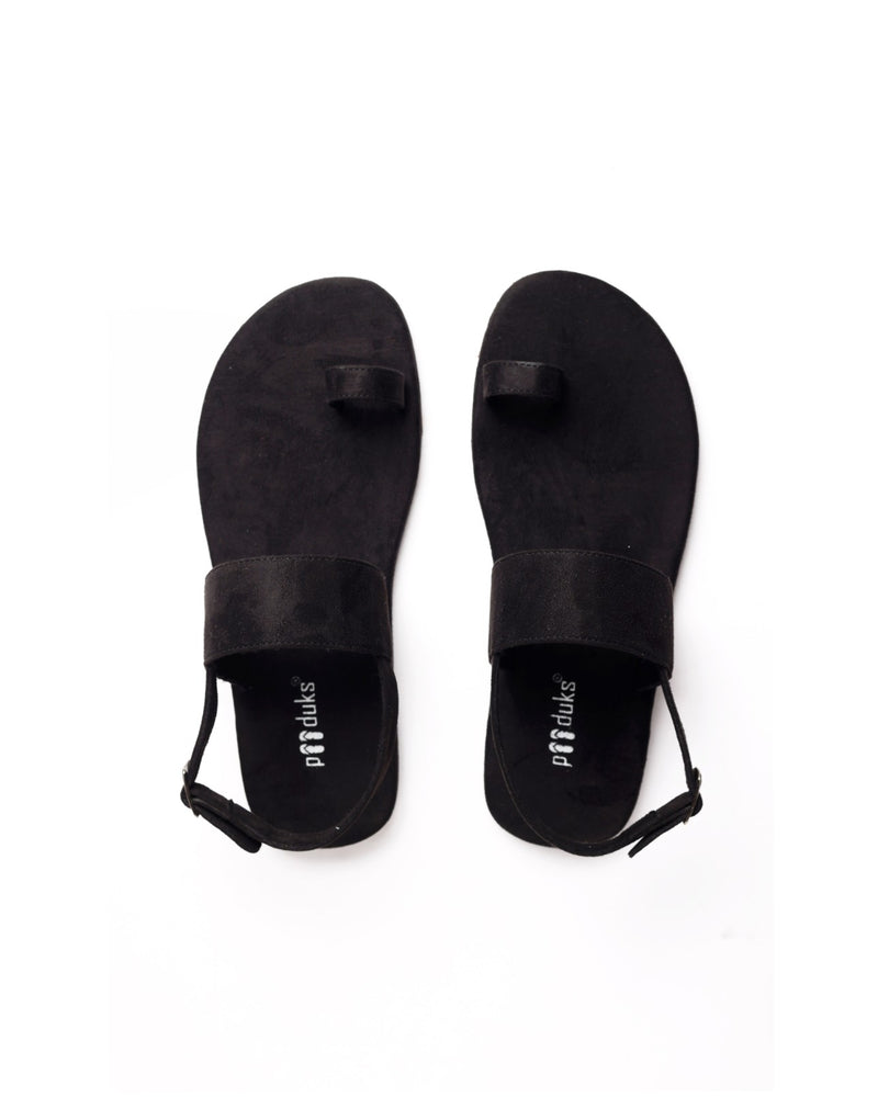 Men black handmade sandals – Nikolasandals
